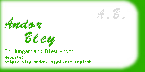 andor bley business card